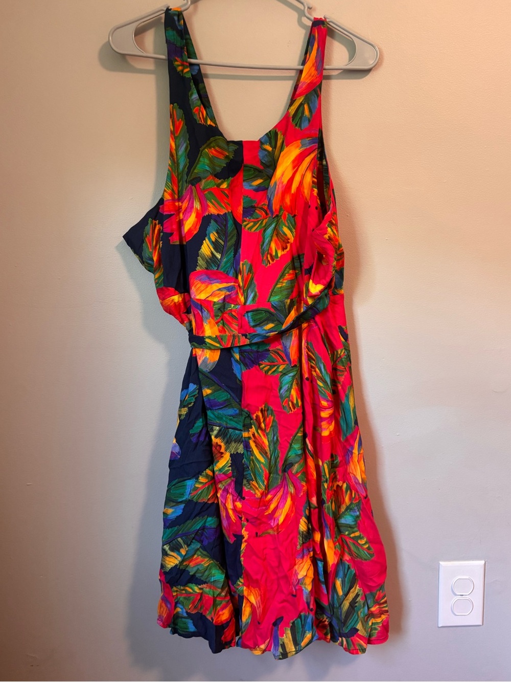 Farm Rio Cover Up Wrap Dress in Pink and Blue - Picture 10 of 10